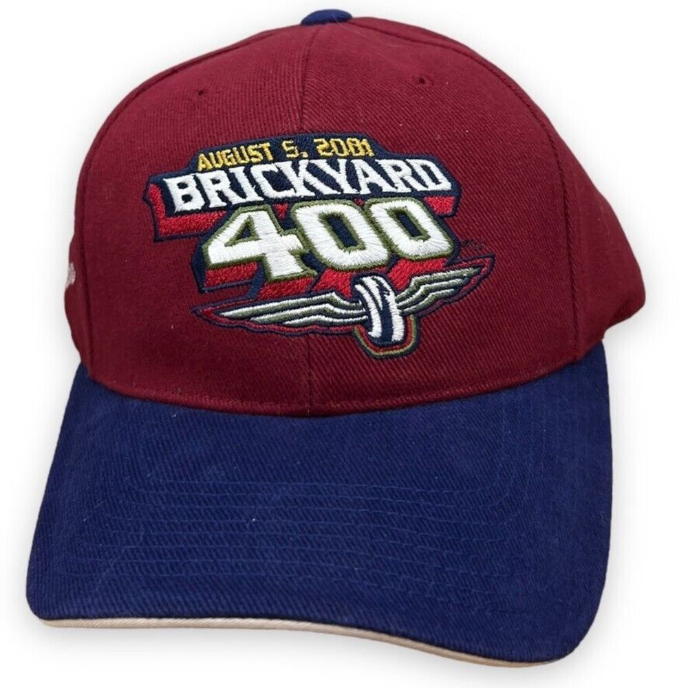 VTG Nascar Hat Maroon Blue Strapback  Brickyard 400 2001 Limited‎ Edition Racing